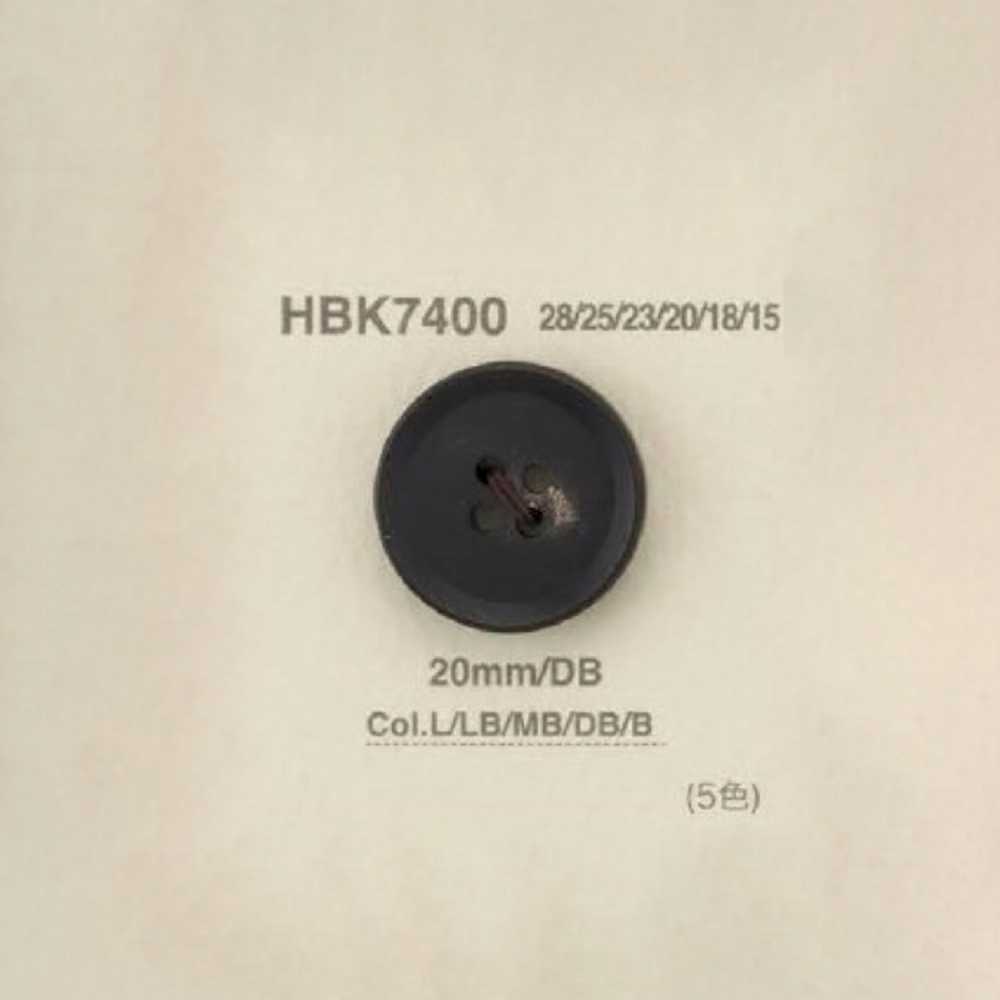 HBK7400 Bottone In Vero Corno Di Bufalo Con 4 Fori Sul Davanti[Pulsante] IRIS