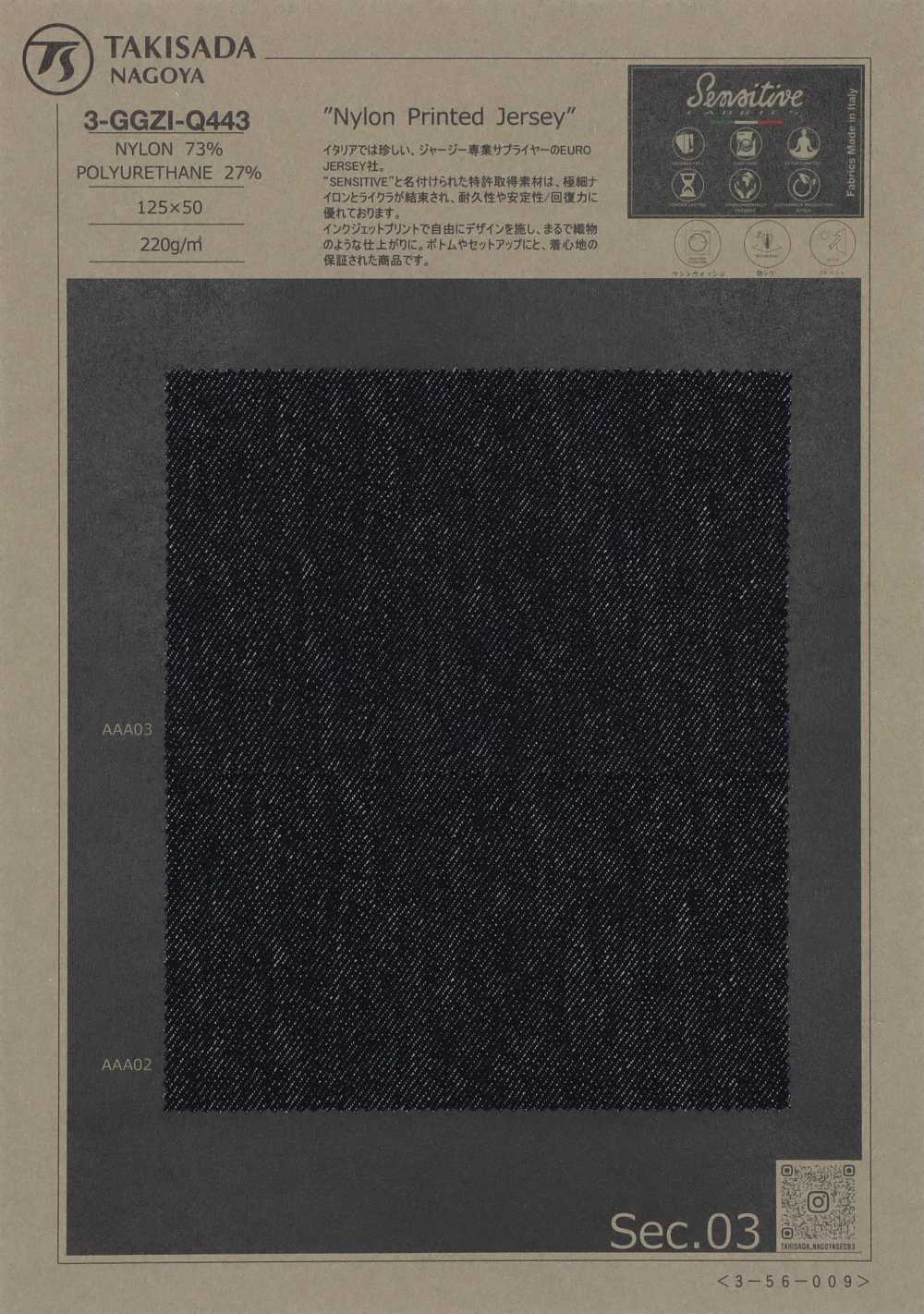 3-GGZI-Q443 EURO JERSEY Maglia Italia Stampa Inkjet Nylon Stampa Jersey Taglio UV[Tessile / Tessuto] Takisada Nagoya