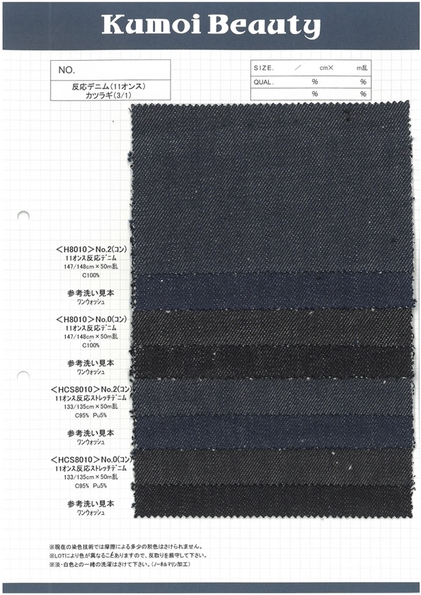 H8010 Rotolo Di Jeans Da 11 Once[Tessile / Tessuto] Kumoi Beauty (Chubu Velveteen Velluto A Coste)