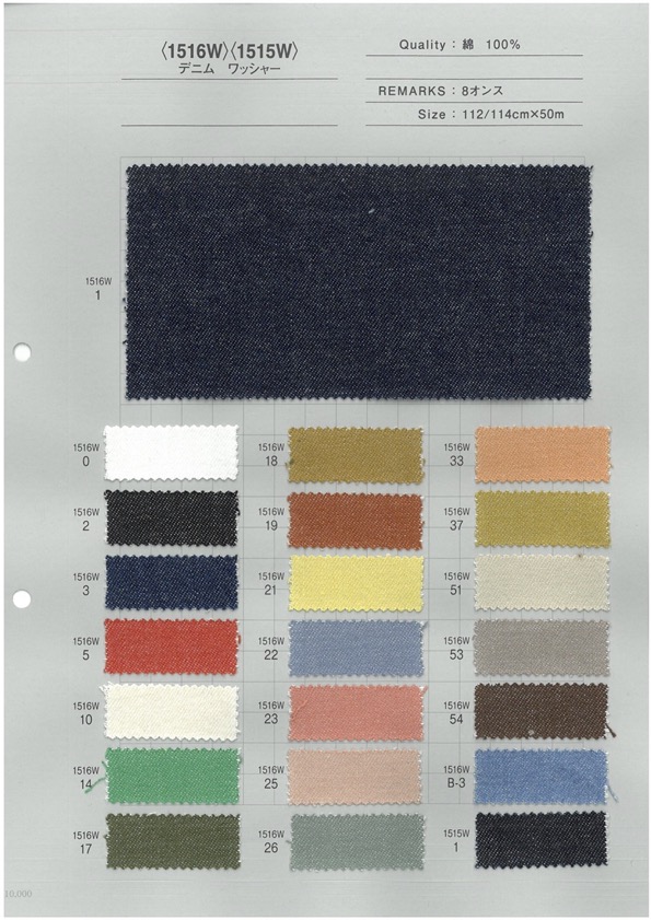 1516W Abbondanti Variazioni Di Colore Elaborazione Della Rondella Del Denim Di Colore 8 Once[Tessile / Tessuto] Tessuto Yoshiwa