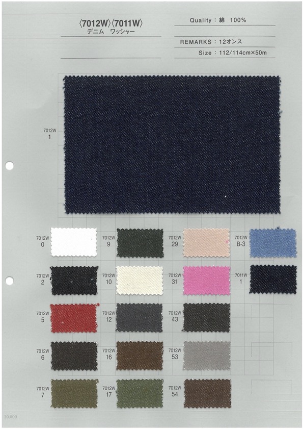 7012W Abbondanti Variazioni Di Colore Elaborazione Della Rondella Del Denim Di Colore 12 Once[Tessile / Tessuto] Tessuto Yoshiwa
