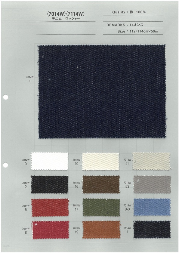 7014W Abbondanti Variazioni Di Colore Elaborazione Della Rondella Del Denim Di Colore 14 Once[Tessile / Tessuto] Tessuto Yoshiwa