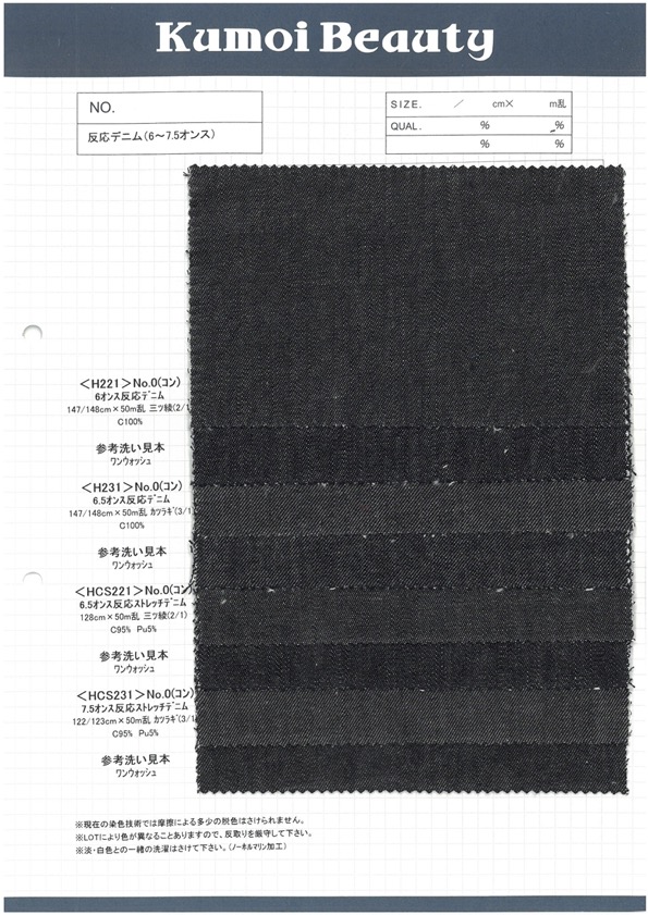 HCS231 Trapano In Denim Elasticizzato A Rullo Da 7,5 Once (3/1)[Tessile / Tessuto] Kumoi Beauty (Chubu Velveteen Velluto A Coste)