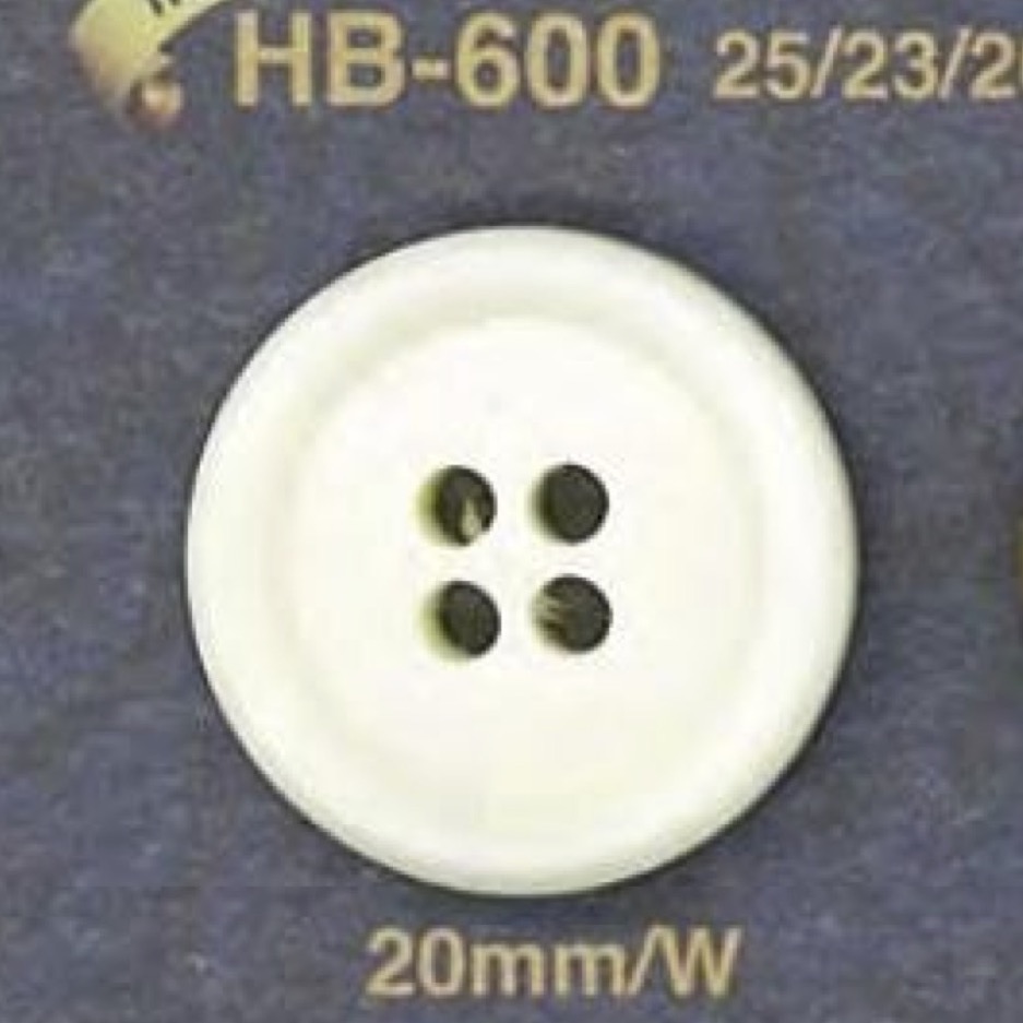 HB600 Bottone In Vero Corno Di Bufalo Con 4 Fori Sul Davanti[Pulsante] IRIS