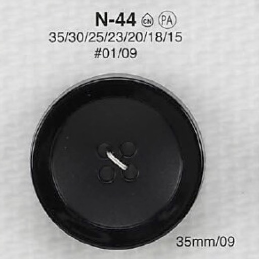 N44 Bottone In Resina Di Nylon Con 4 Fori Sul Davanti[Pulsante] IRIS