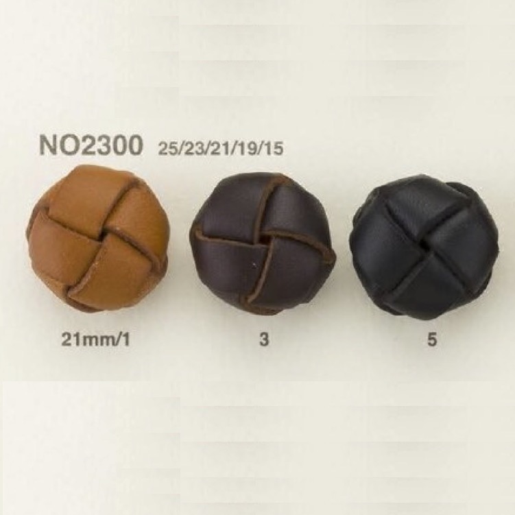 NO2300 Bottone Con Gambo A Mezzo Anello In Pelle Con Anello Rettangolare[Pulsante] IRIS