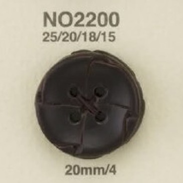 NO2200 Bottone In Pelle A 4 Fori[Pulsante] IRIS
