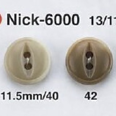 NICK6000 Bottone A Due Fori In Resina Urea[Pulsante] IRIS