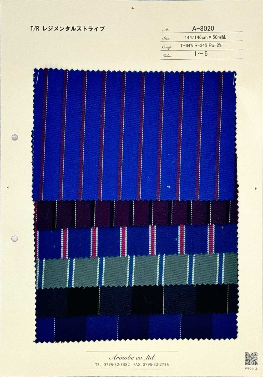 A-8020 Strisce Reggimentali T/R[Tessile / Tessuto] ARINOBE CO., LTD.