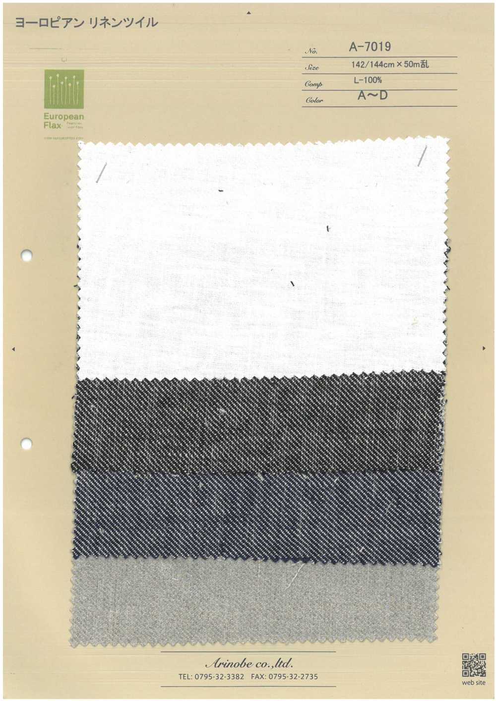 A-7019 Twill Di Lino Europeo[Tessile / Tessuto] ARINOBE CO., LTD.