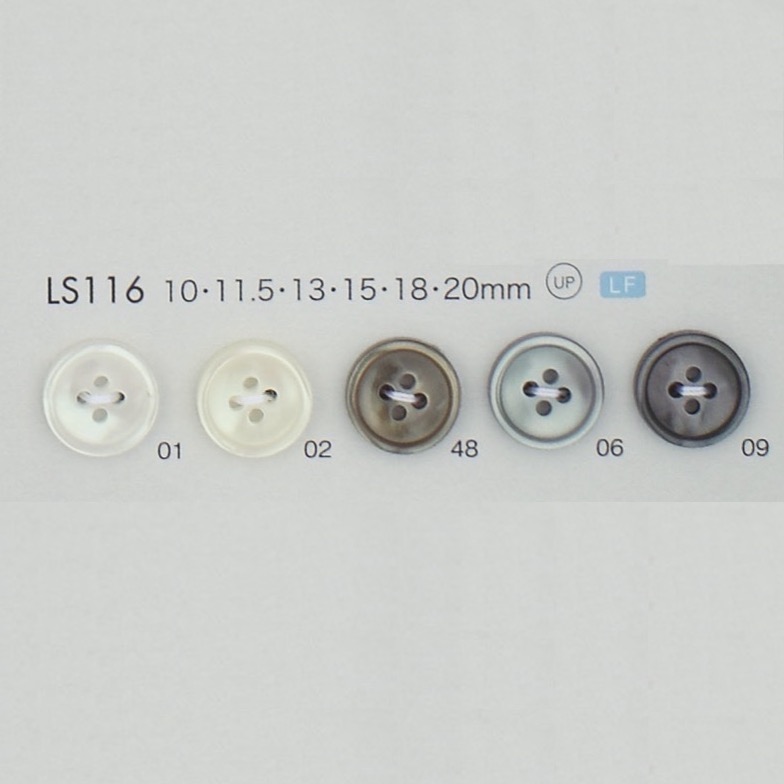 LS116 Bottone A 4 Fori Bordato In Resina Di Poliestere[Pulsante]