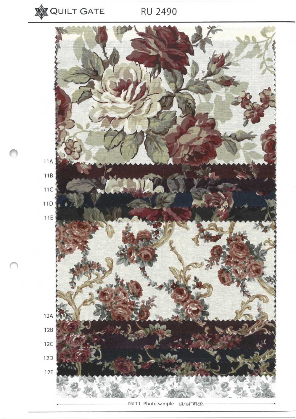 RU2490 Quiltgate Lulu Bouquet Biblioteca Classica 4[Tessile / Tessuto] COSMO TEXTILE