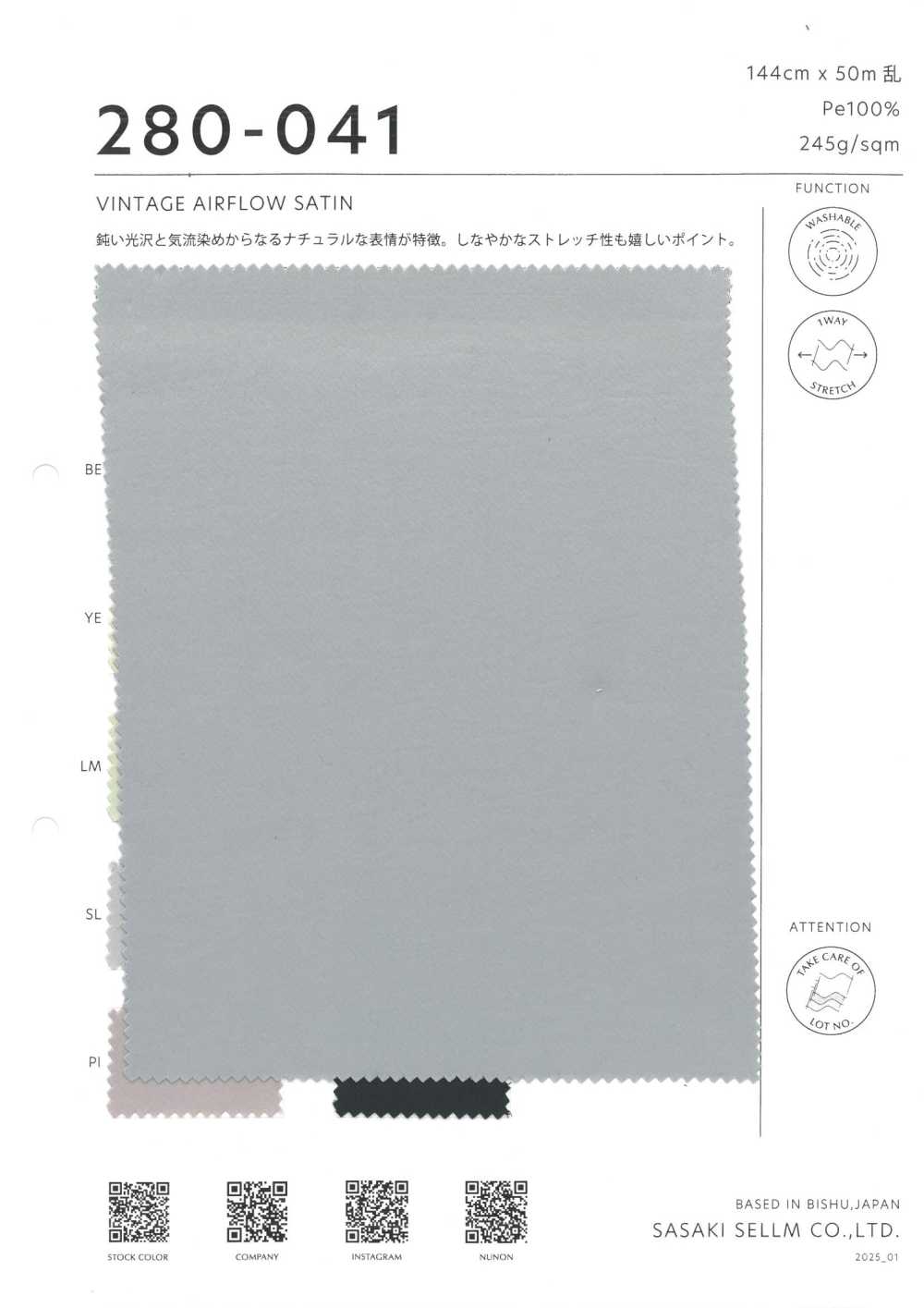 280-041 Raso Airflow Vintage[Tessile / Tessuto] SASAKISELLM