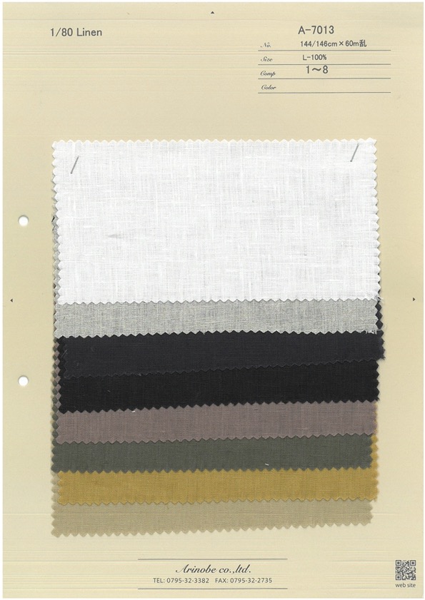 A-7013 1/80 Lino[Tessile / Tessuto] ARINOBE