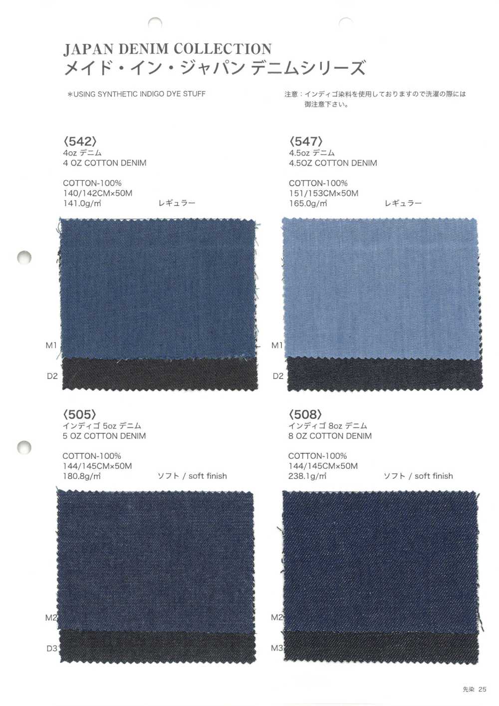 JAPAN-DENIM-SAMPLE Scheda Campione Della Collezione JAPAN DENIM VANCET