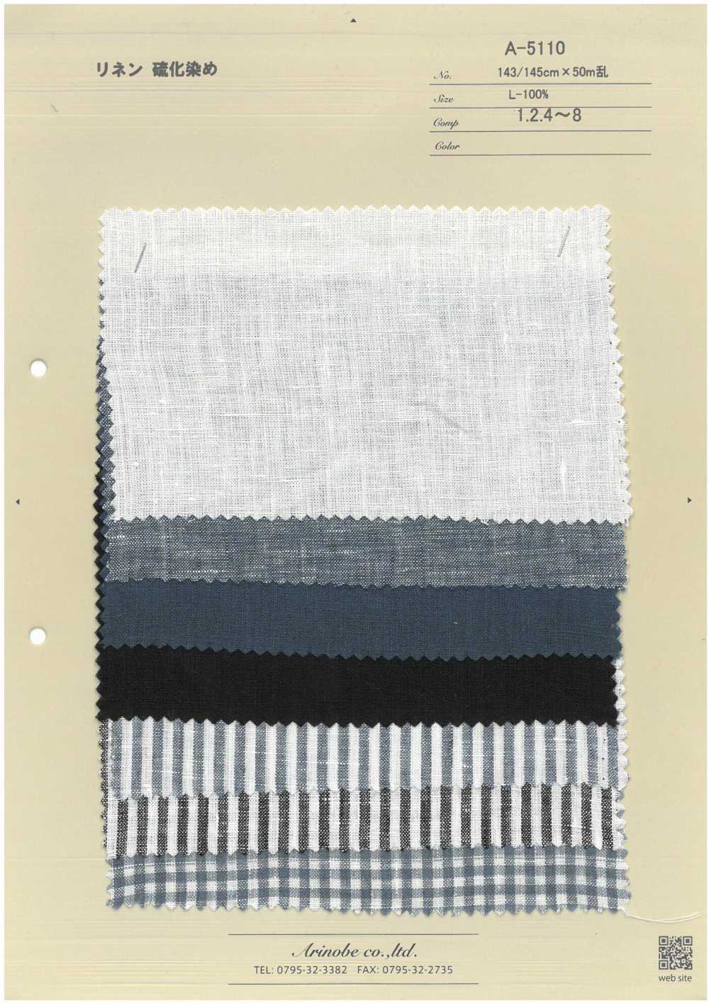 A-5110 Tintura Allo Zolfo Del Lino[Tessile / Tessuto] ARINOBE