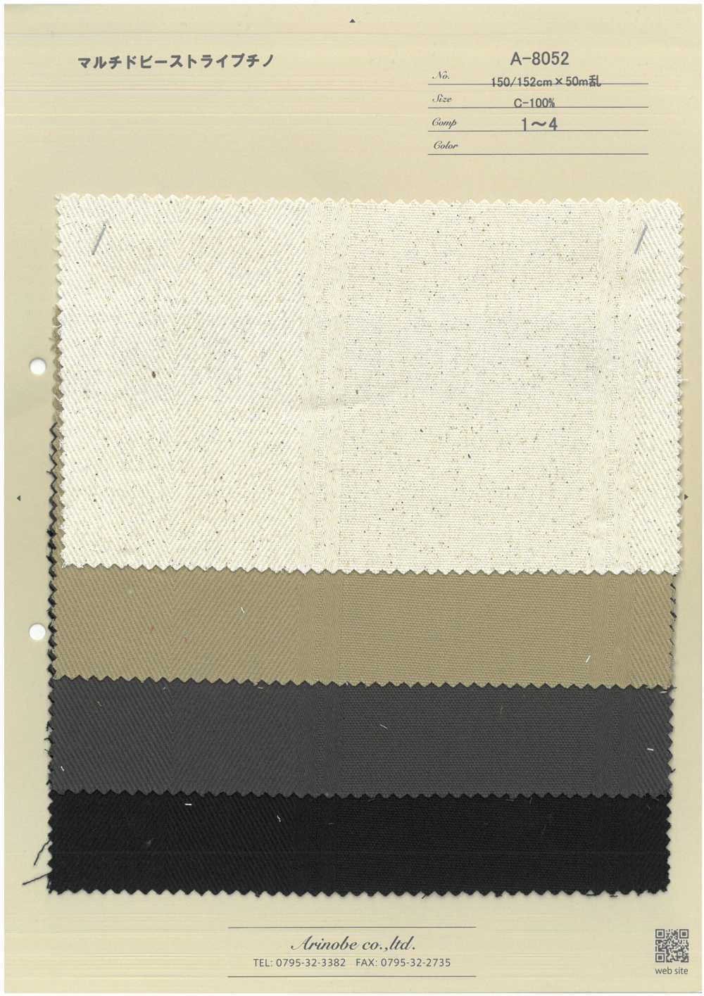 A-8052 Chino A Righe Multi Dobby[Tessile / Tessuto] ARINOBE