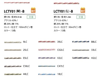 LCTY01(M)-B Filato Ritorto Color Lino Da 0,8 Mm[Cavo A Nastro] Cordon