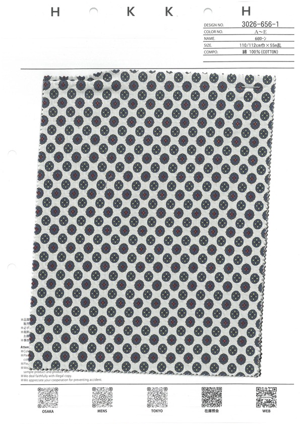 3026-656-1 60 Prato Komon[Tessile / Tessuto] HOKKOH