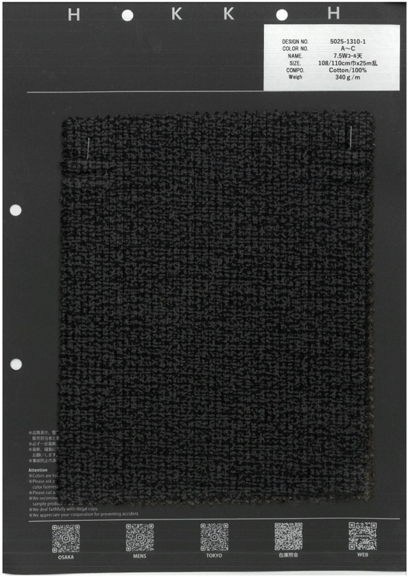5025-1310-1 Velluto A Coste Da 7,5 W[Tessile / Tessuto] HOKKOH