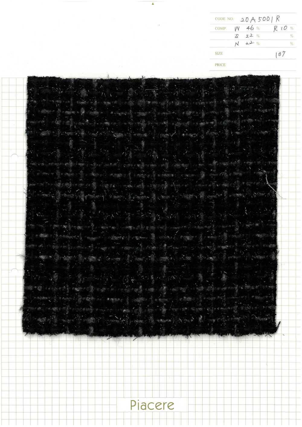 20A5001R Tweed W/Si Roving[Tessile / Tessuto] Piacere