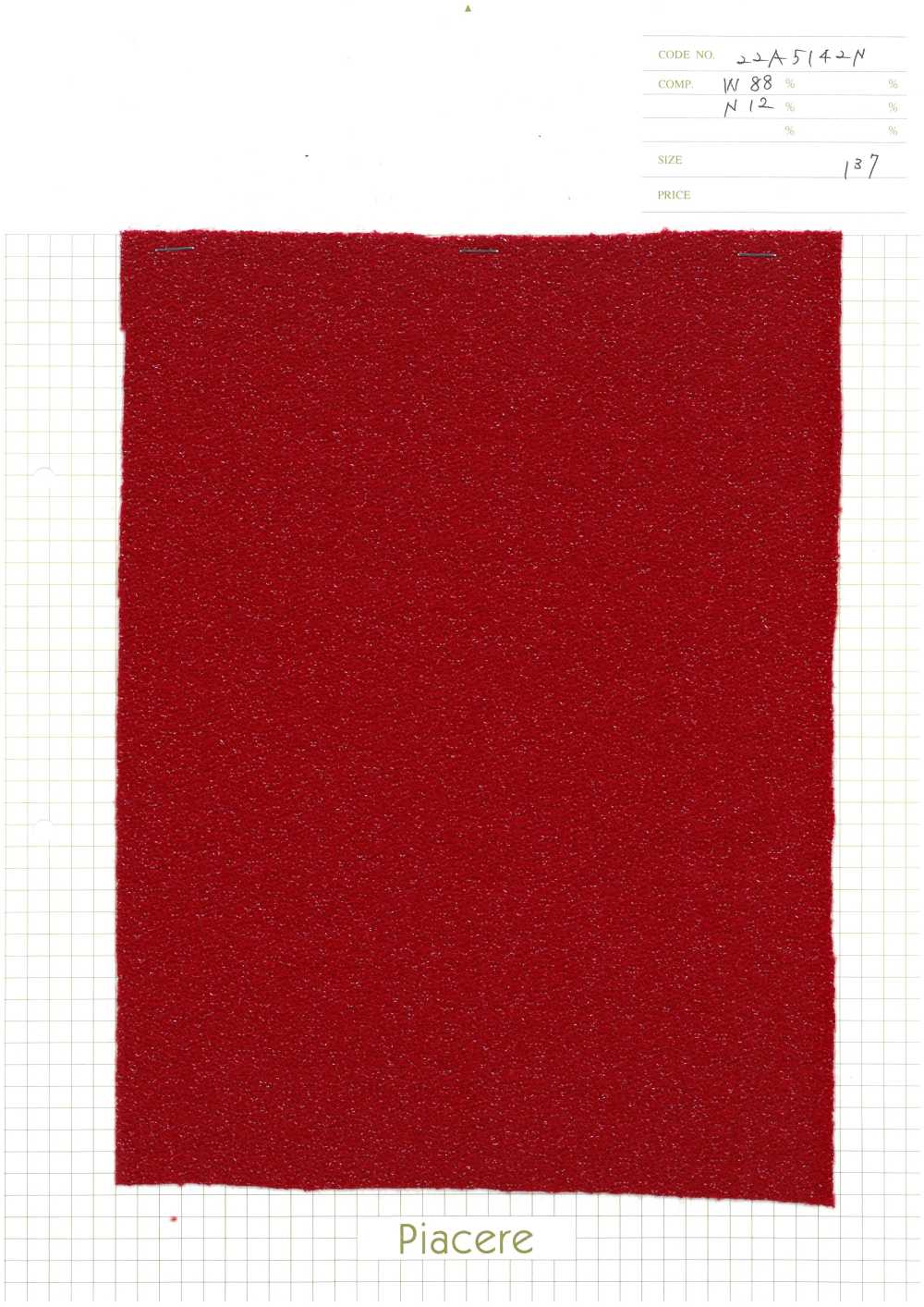 22A5142N Maglia Doppia Lamè[Tessile / Tessuto] Piacere