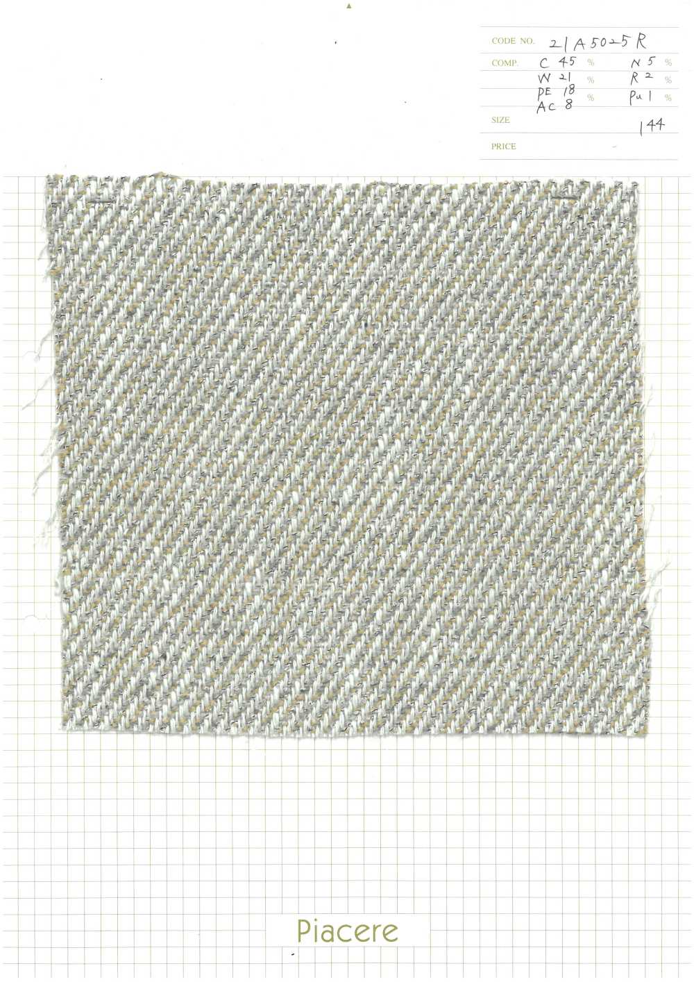 21A5025R Tweed Misto W[Tessile / Tessuto] Piacere