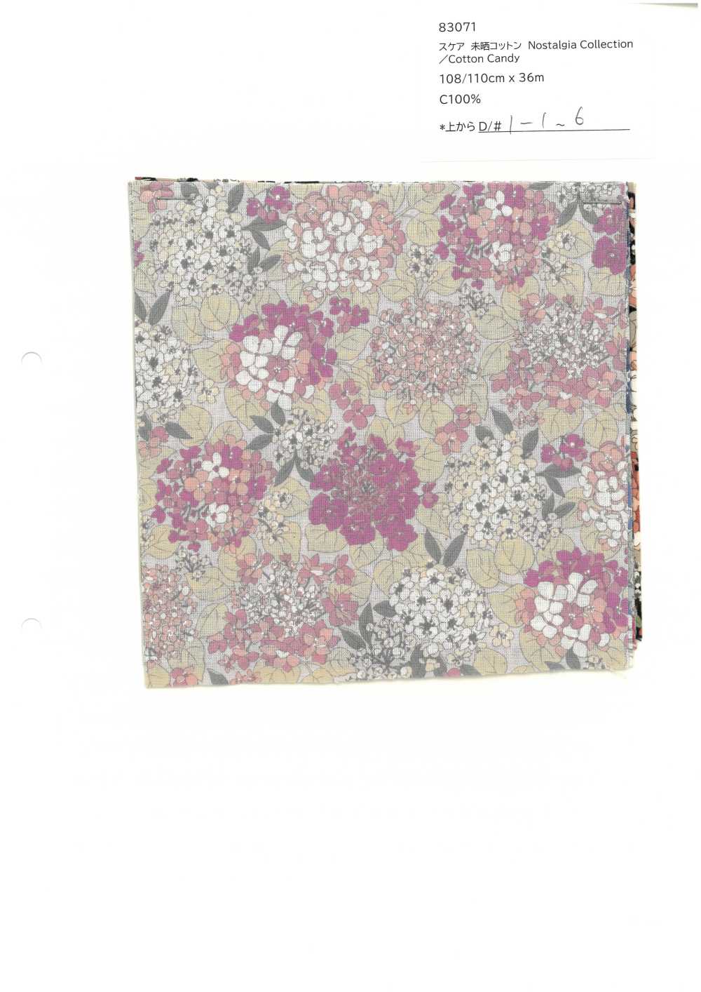 83071 Collezione Nostalgia Di Cotone Non Sbiancato SEVENBERRY® Lawn / Zucchero Filato[Tessile / Tessuto] VANCET