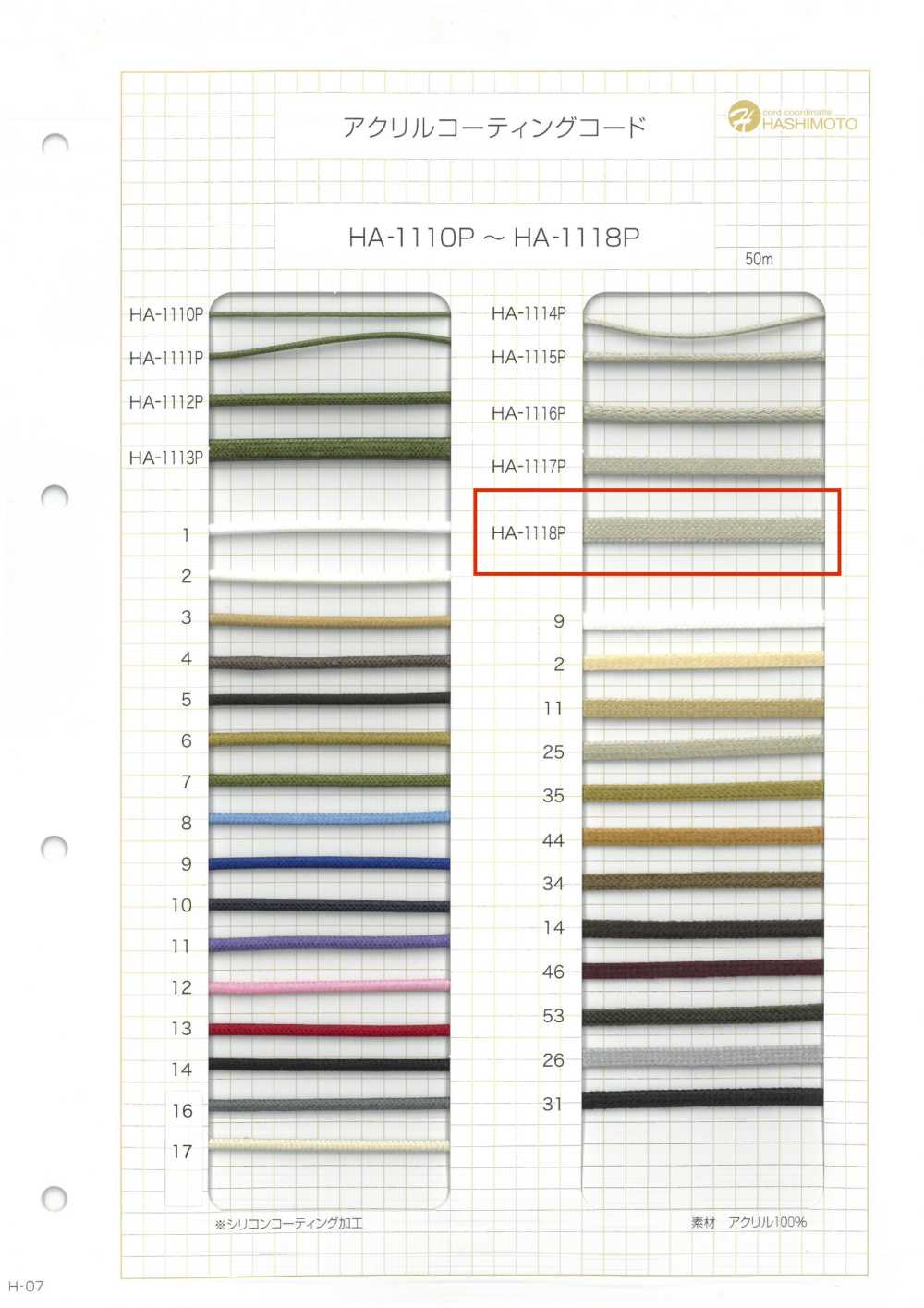 HA-1118P Cavo Di Codifica Acrilico[Cavo A Nastro] Nessun Nome