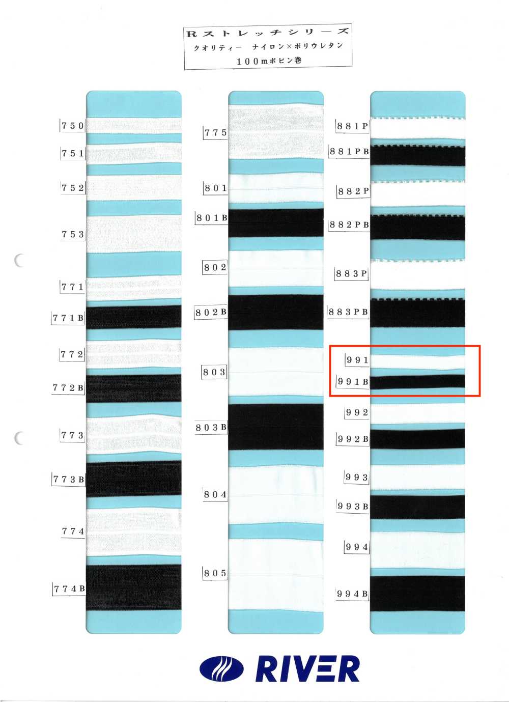 991 Serie R Stretch[Cavo A Nastro] RIVER