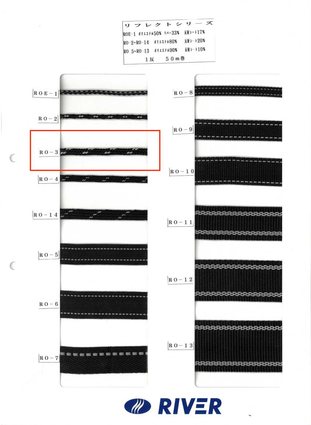 RO-3 Serie Reflect[Cavo A Nastro] RIVER