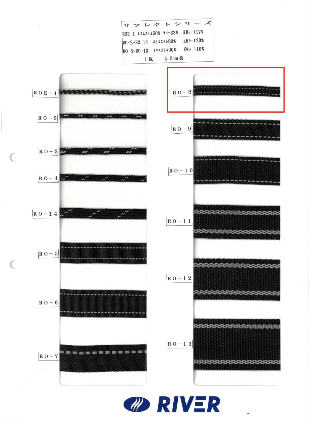 RO-8 Serie Reflect[Cavo A Nastro] RIVER