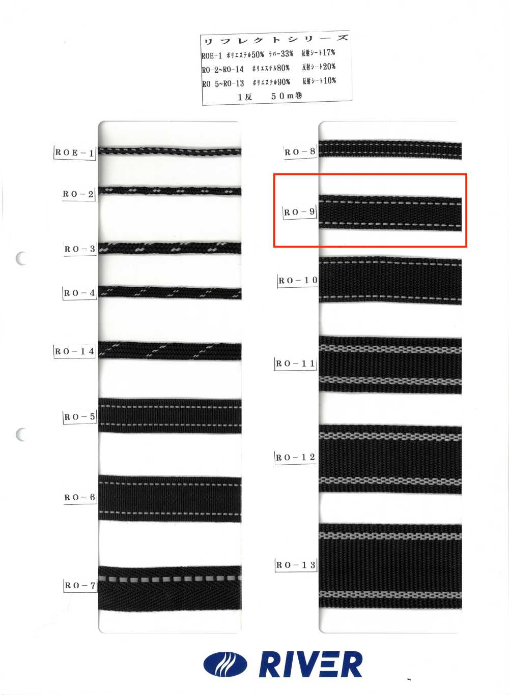 RO-9 Serie Reflect[Cavo A Nastro] RIVER
