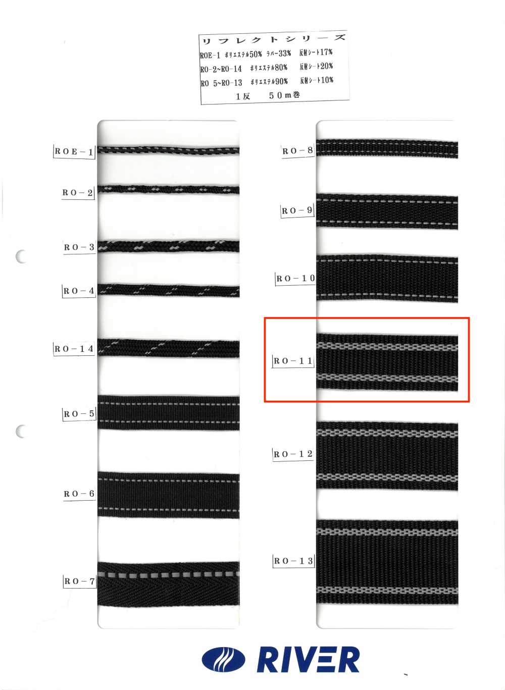 RO-11 Serie Reflect[Cavo A Nastro] RIVER