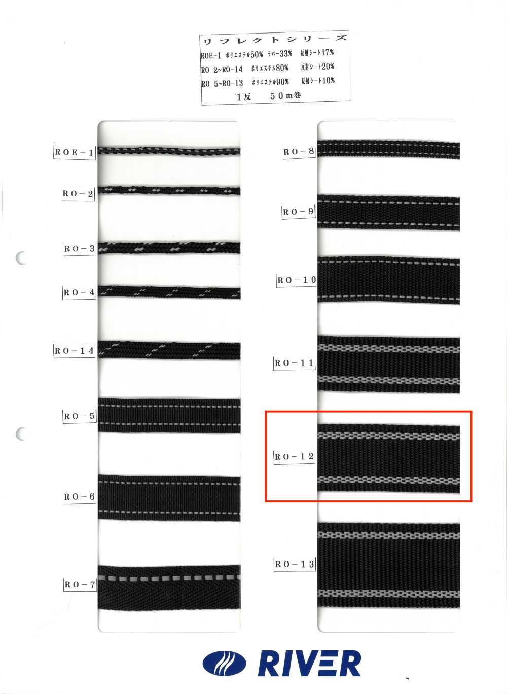 RO-12 Serie Reflect[Cavo A Nastro] RIVER