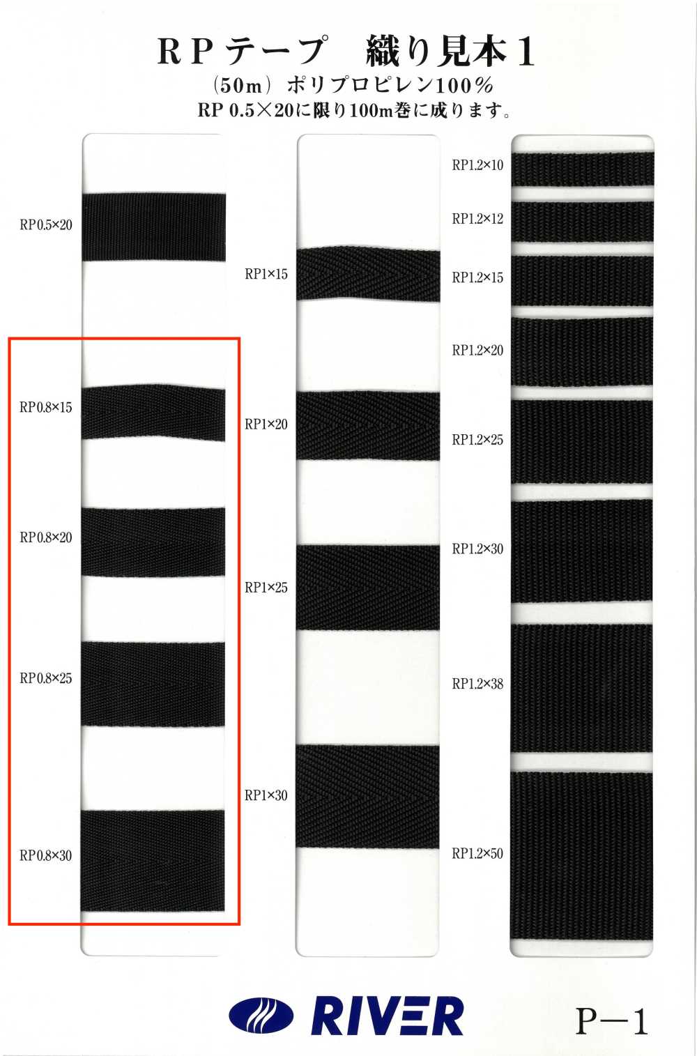 RP-08 Nastro RP Twill[Cavo A Nastro] RIVER