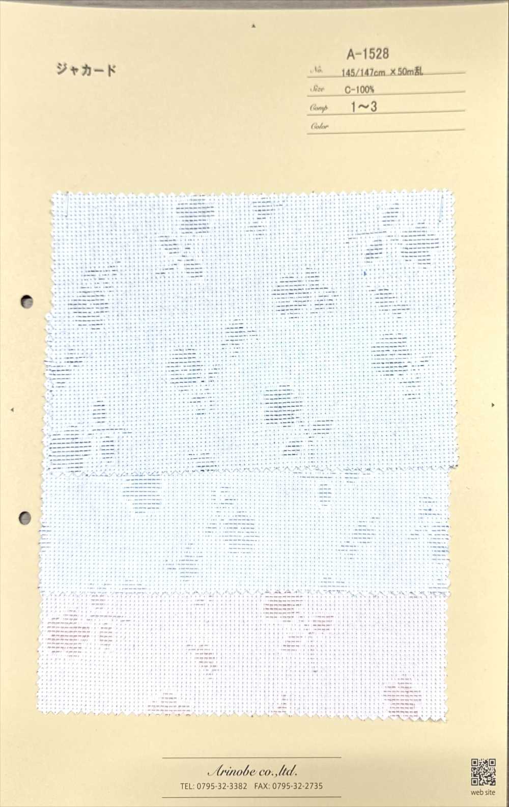 A-1528 Jacquard Floreale In Stile Sashiko[Tessile / Tessuto] ARINOBE