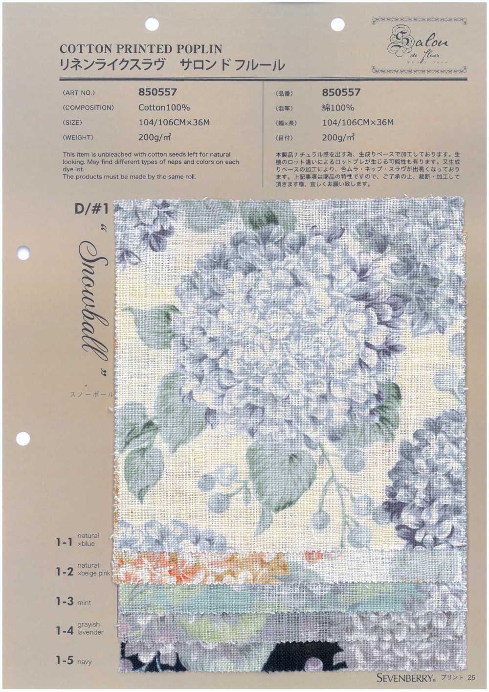 850557 Palla Di Neve Slava Salon De Fleur Simile Al Lino[Tessile / Tessuto] VANCET