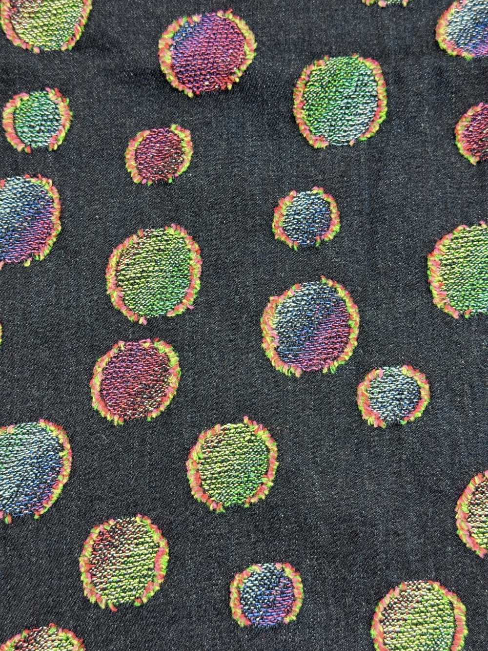 FY1589-IDC20CUT Denim Jacquard A Pois Colorati[Tessile / Tessuto] DUCK TEXTILE