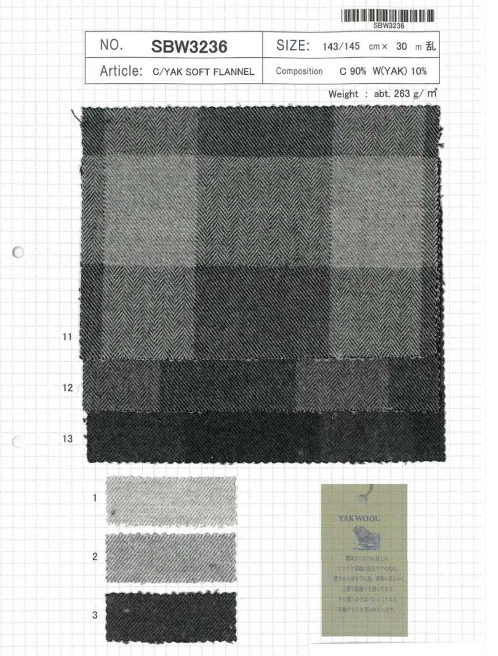 SBW3236 FLANELLA MORBIDA C/YAK[Tessile / Tessuto] SHIBAYA