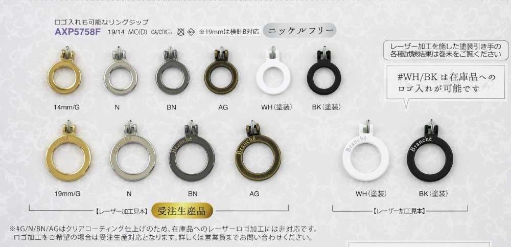AXP5758F Tirazip Ad Anello[Cerniere lampo] IRIS