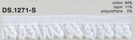 DS1271-S Fascia Elastica In Pizzo Con Elastico, Larghezza 17 Mm. DAISADA