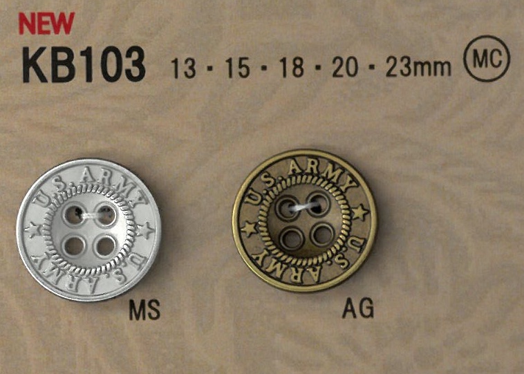 KB103 Bottoni In Metallo In Stile Vintage Con Bordo.[Pulsante] DAIYA BUTTON(DAIYA BUTTON)