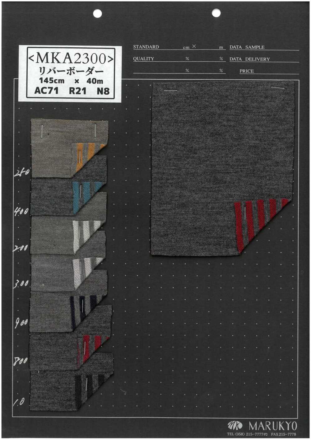 MKA2300 Strisce Orizzontali Del Fiume[Tessile / Tessuto] Marukyo Textile