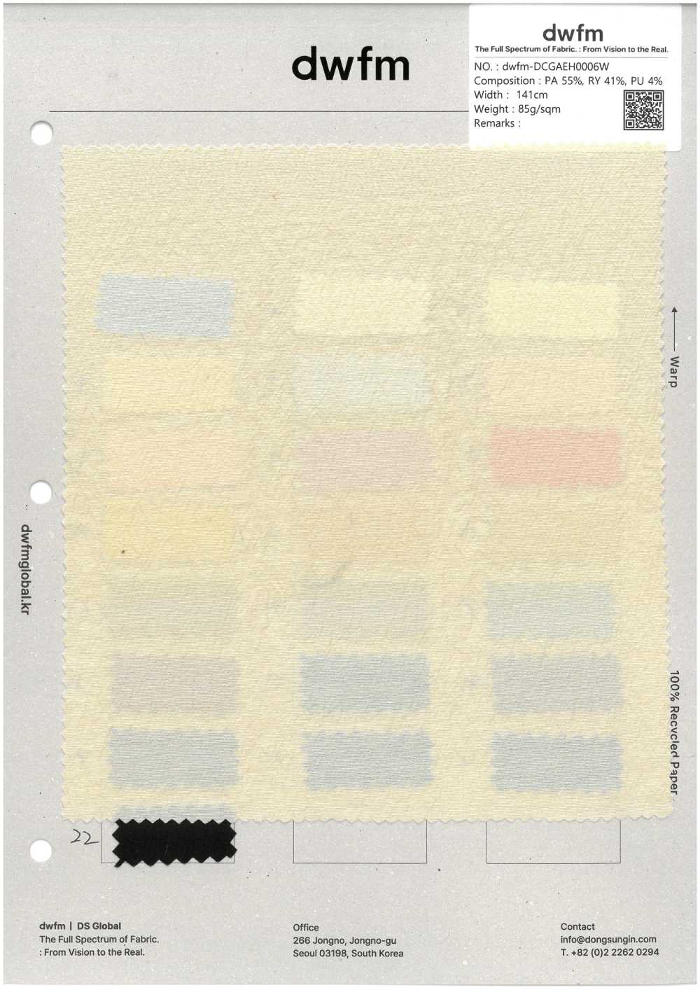 DWFM-DCGAEH0006W Nylon Rayon Elasticizzato[Tessile / Tessuto]
