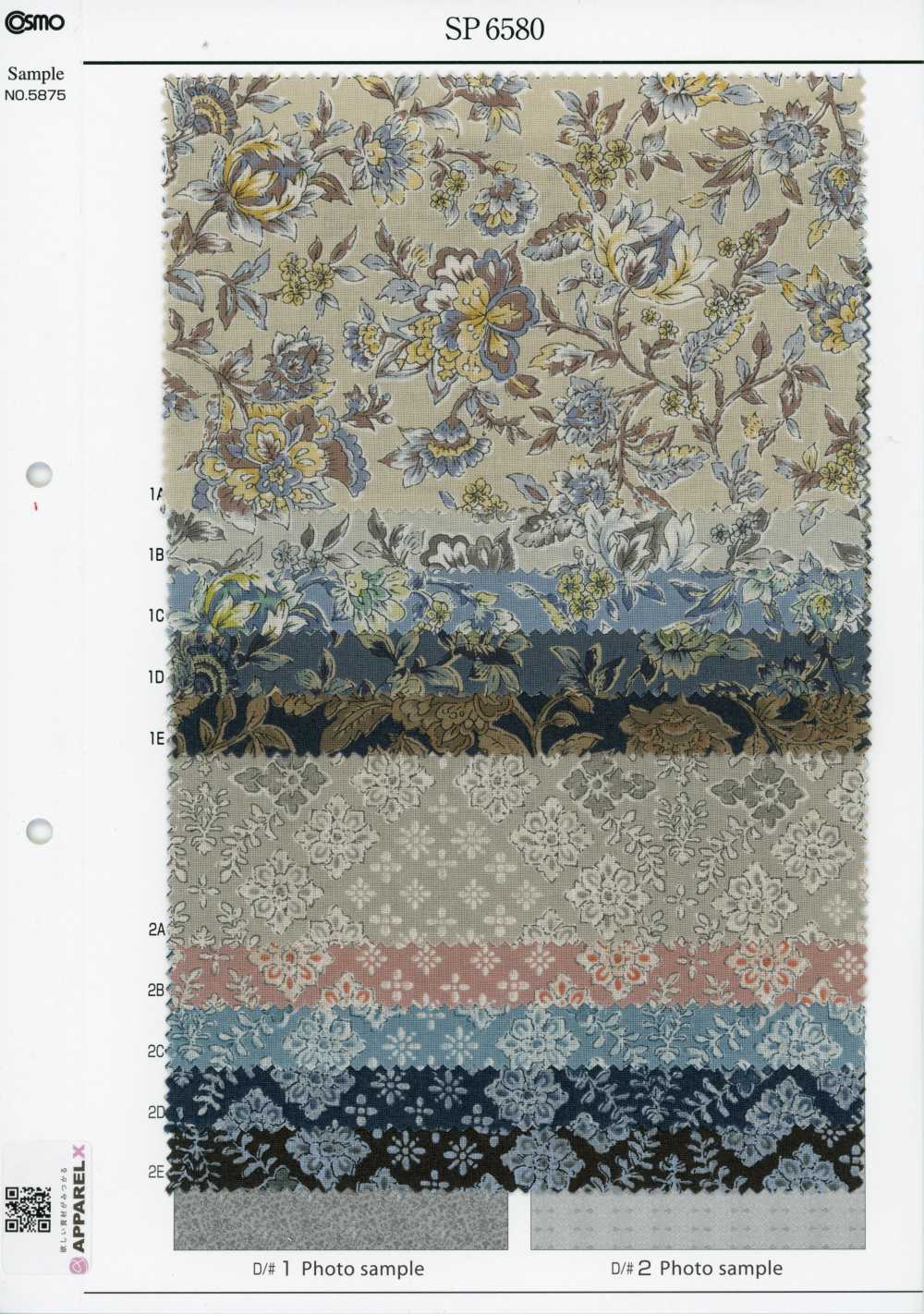 SP6580 Stampa floreale sovratinta, tessuti di tela (rotolo)[Tessili / Tessuti] COSMO TEXTILE