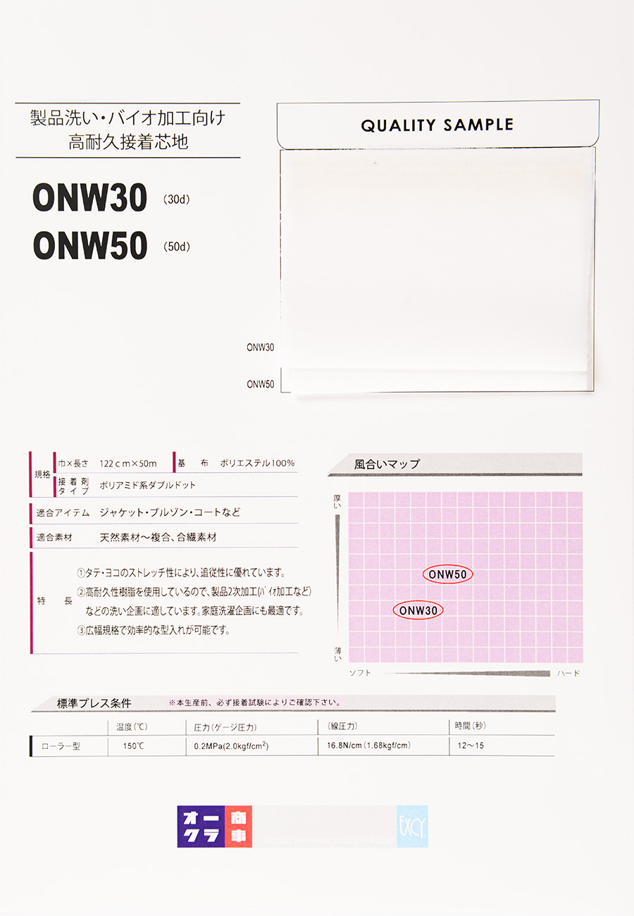 ONW50 Interfodera Ad Alta Resistenza Per Prodotto Bio (50D) Nittobo