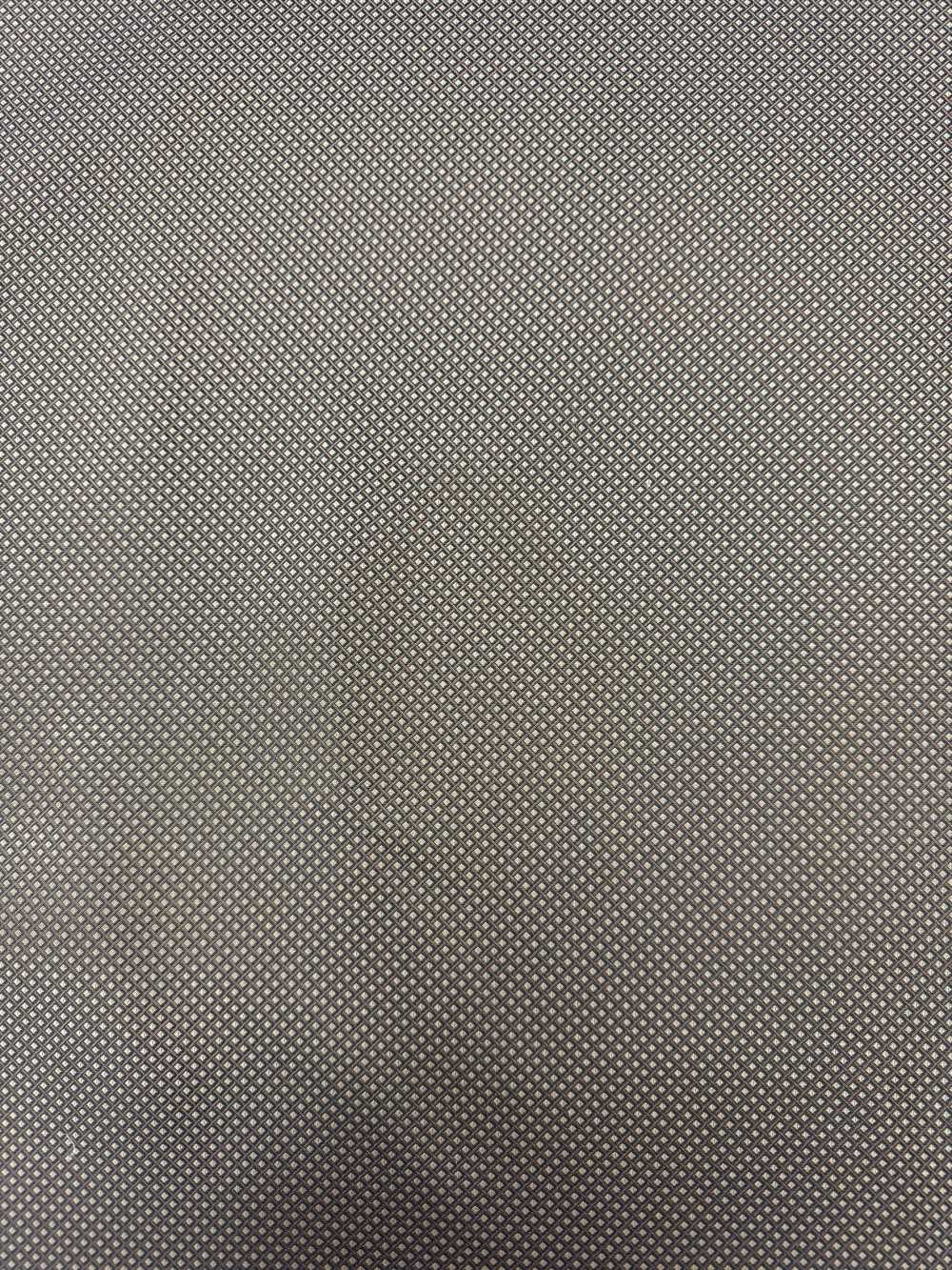 185BR [outlet] Yamanashi Fujiyoshida 100% Seta Motivo A Scacchiera Diagonale Marrone[Tessile] Yamamoto(EXCY)