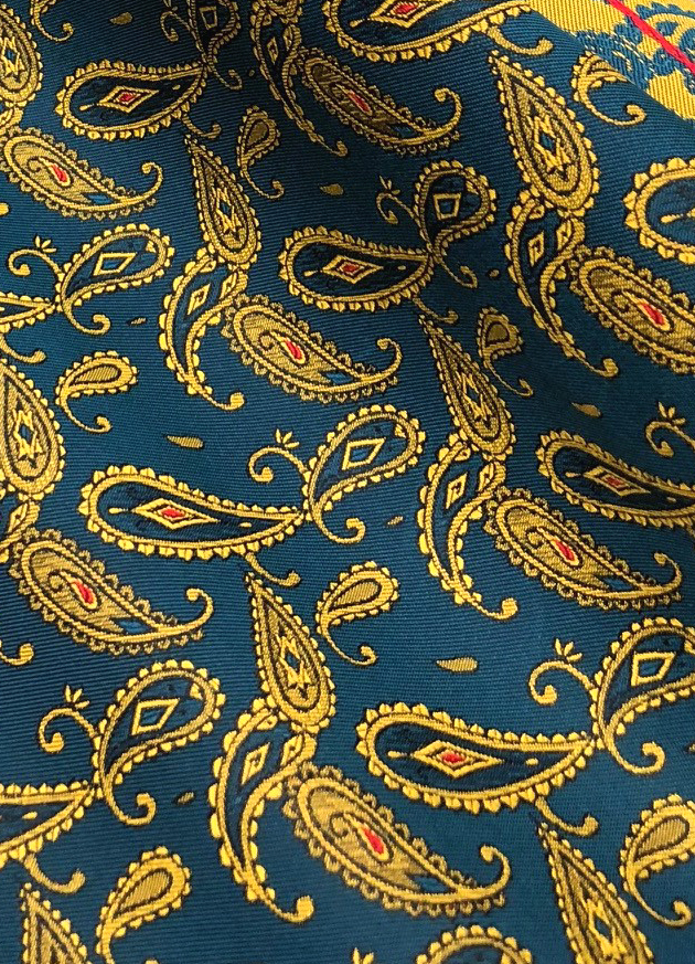 952 Tessuto Jacquard Di Seta Con Motivo Paisley Yamanashi Fujiyoshida[Tessile] Yamamoto(EXCY)