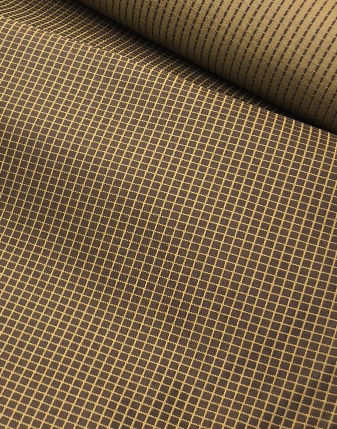 S-944 Yamanashi Fujiyoshida Tessuto Con Motivo A Quadri Marrone[outlet][Tessile] Yamamoto(EXCY)